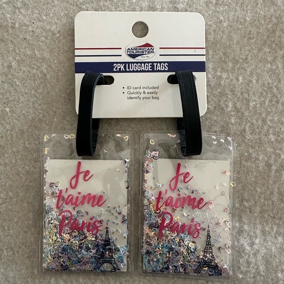 American Tourister “Je T’aime Paris” Glitter Liggage Tags - Picture 6 of 7